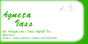 agneta vass business card